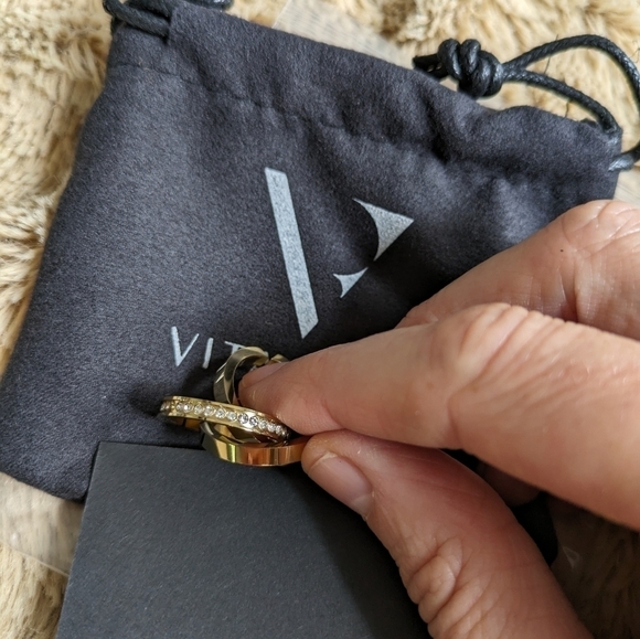 VITA FEDE Gold Pave Ring Stack NEW - Picture 8 of 9
